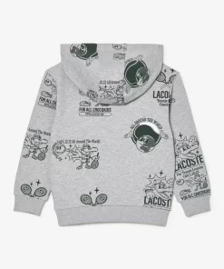 Lacoste Mädchenkleidung>Hoodie Mit Grafischem Aufdruck Heidekraut Grau / Dunkelgrun Nli