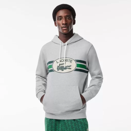 Lacoste Sweatshirts>Hoodie Mit Monogramm-Aufdruck Heidekraut Grau Cca