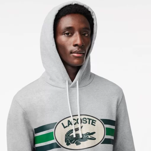 Lacoste Sweatshirts>Hoodie Mit Monogramm-Aufdruck Heidekraut Grau Cca