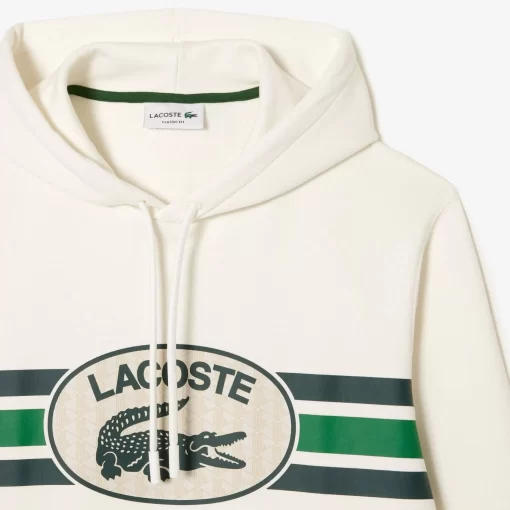 Lacoste Sweatshirts>Hoodie Mit Monogramm-Aufdruck Weis 70V