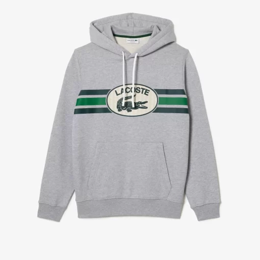 Lacoste Sweatshirts>Hoodie Mit Monogramm-Aufdruck Heidekraut Grau Cca