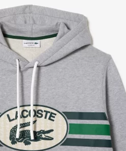 Lacoste Sweatshirts>Hoodie Mit Monogramm-Aufdruck Heidekraut Grau Cca