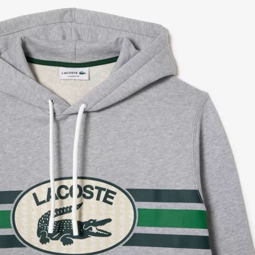 Lacoste Sweatshirts>Hoodie Mit Monogramm-Aufdruck Heidekraut Grau Cca