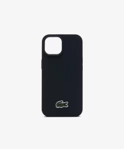 Lacoste Iphone Cases>Iphone 15 Hulle Mit Pique Effekt Black 000