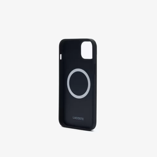 Lacoste Iphone Cases>Iphone 15 Max Hulle Mit Pique Effekt Black 000