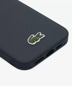 Lacoste Iphone Cases>Iphone 15 Max Hulle Mit Pique Effekt Black 000