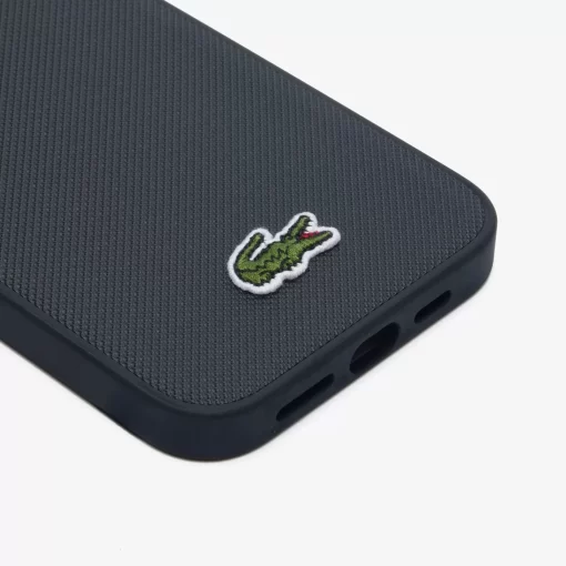 Lacoste Iphone Cases>Iphone 15 Max Hulle Mit Pique Effekt Black 000