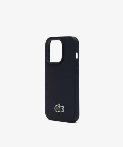 Lacoste Iphone Cases>Iphone 15 Pro Hulle Mit Pique Effekt Black 000