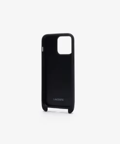 Lacoste Iphone Cases>Iphone 15 Pro Max Hulle Mit Krokodil-Applikation Black 000