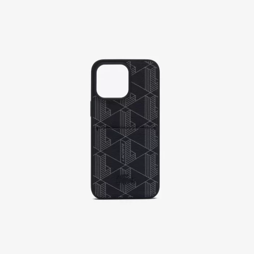 Lacoste Iphone Cases>Iphone 15 Pro Max Hulle The Blend Monogram Noir Gris H45