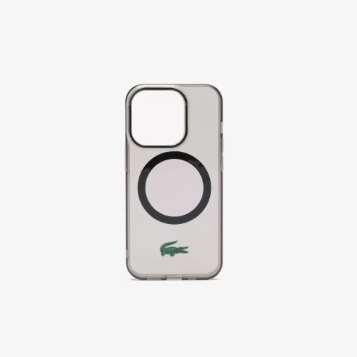 Lacoste Iphone Cases>Iphone 15 Pro-Hulle Mit Croc Aufdruck Black 000