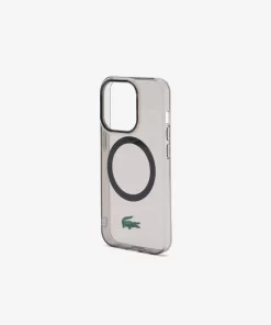 Lacoste Iphone Cases>Iphone 15 Pro-Hulle Mit Croc Aufdruck Black 000