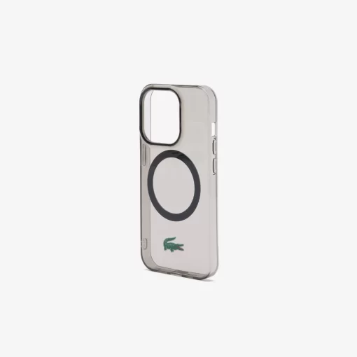 Lacoste Iphone Cases>Iphone 15 Pro-Hulle Mit Croc Aufdruck Black 000