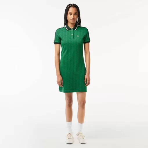 Lacoste Kleider & Röcke>Jacquard-Kleid Mit -Monogramm Grun Qij