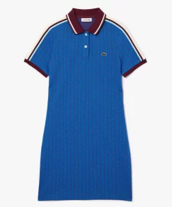 Lacoste Kleider & Röcke>Jacquard-Kleid Mit -Monogramm Blau / Burgunder Nji