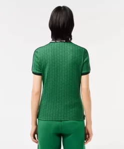 Lacoste Poloshirts>Jacquard-Poloshirt Mit -Monogramm Grun Qij