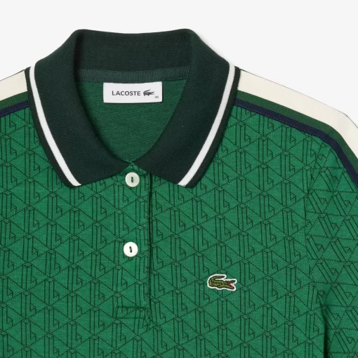 Lacoste Poloshirts>Jacquard-Poloshirt Mit -Monogramm Grun Qij