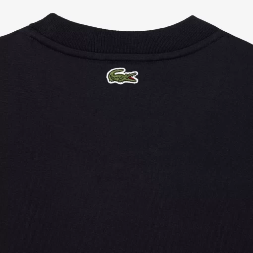 Lacoste T-Shirts>Jersey T-Shirt Mit Stepp-Aufnaher Navy Blau Hde