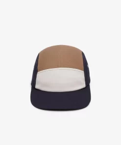 Lacoste Caps & Hüte>Jockey-Kappe Aus Baumwoll-Twill Mit Colourblock Navy Blau / Braun / Weis Rhi