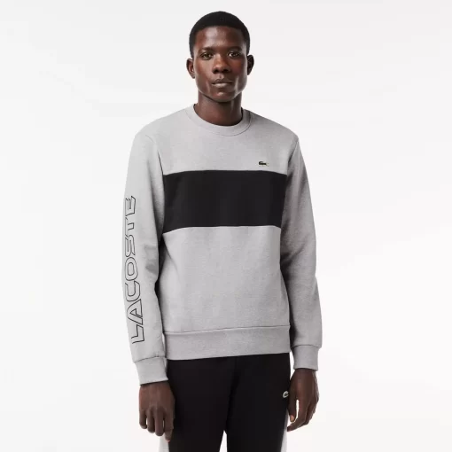 Lacoste Sweatshirts>Jogger Colourblock-Sweatshirt Mit 3D Aufdruck Heidekraut Grau / Schwarz 80P