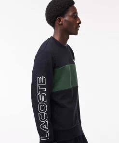 Lacoste Sweatshirts>Jogger Colourblock-Sweatshirt Mit 3D Aufdruck Navy Blau / Dunkelgrun Mi7