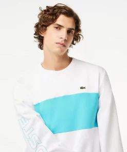 Lacoste Sweatshirts>Jogger Colourblock-Sweatshirt Mit 3D Aufdruck Weis / Blau Ri6