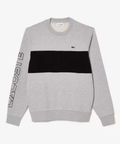 Lacoste Sweatshirts>Jogger Colourblock-Sweatshirt Mit 3D Aufdruck Heidekraut Grau / Schwarz 80P