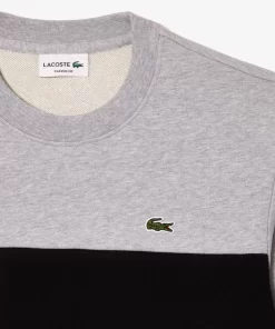 Lacoste Sweatshirts>Jogger Colourblock-Sweatshirt Mit 3D Aufdruck Heidekraut Grau / Schwarz 80P