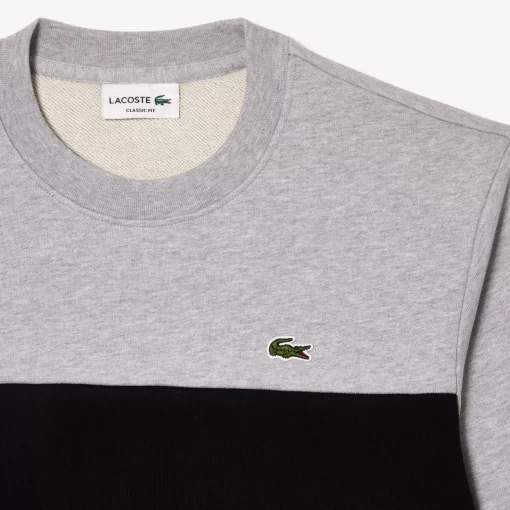 Lacoste Sweatshirts>Jogger Colourblock-Sweatshirt Mit 3D Aufdruck Heidekraut Grau / Schwarz 80P