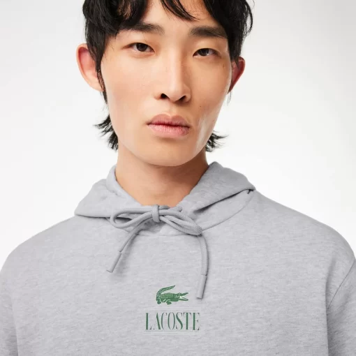 Lacoste Sweatshirts>Jogger Hoodie Mit -Aufdruck Heidekraut Grau Cca