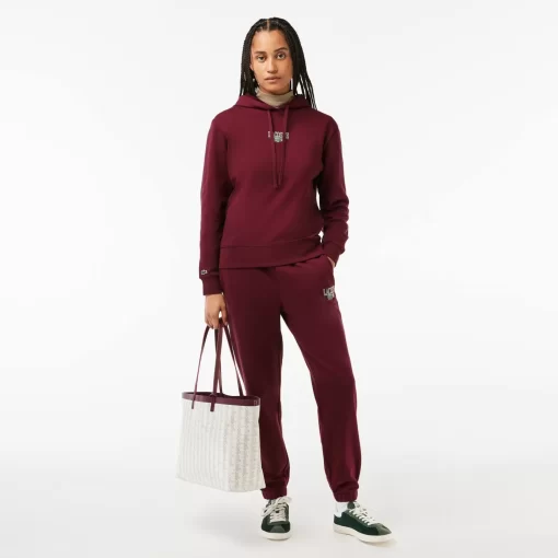 Lacoste Sweatshirts>Jogger Hoodie Mit -Aufdruck Burgunder Yup