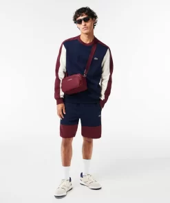 Lacoste Hosen & Shorts>Jogger Shorts Aus Aufgerautem Fleece Mit Colourblock Navy Blau / Burgunder / Weis Pig