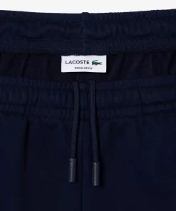 Lacoste Hosen & Shorts>Jogger Shorts Aus Aufgerautem Fleece Mit Colourblock Navy Blau / Burgunder / Weis Pig