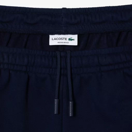 Lacoste Hosen & Shorts>Jogger Shorts Aus Aufgerautem Fleece Mit Colourblock Navy Blau / Burgunder / Weis Pig