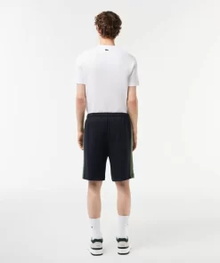 Lacoste Hosen & Shorts>Jogger Shorts Aus Ungerautem Fleece Mit Colourblock Navy Blau / Dunkelgrun Mi7