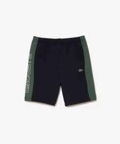 Lacoste Hosen & Shorts>Jogger Shorts Aus Ungerautem Fleece Mit Colourblock Navy Blau / Dunkelgrun Mi7