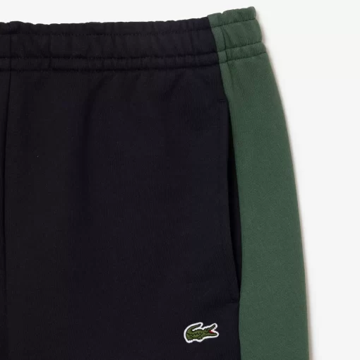 Lacoste Hosen & Shorts>Jogger Shorts Aus Ungerautem Fleece Mit Colourblock Navy Blau / Dunkelgrun Mi7