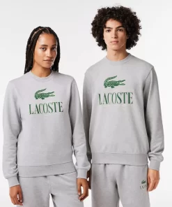 Lacoste Sweatshirts>Jogger Sweatshirt Aus Baumwoll-Fleece Mit Logo Heidekraut Grau Cca