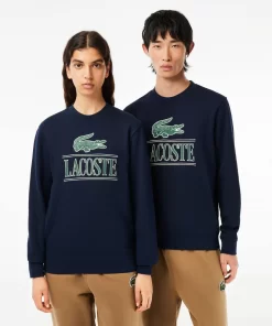 Lacoste Sweatshirts>Jogger Sweatshirt Aus Baumwoll-Fleece Mit Logo Navy Blau 166