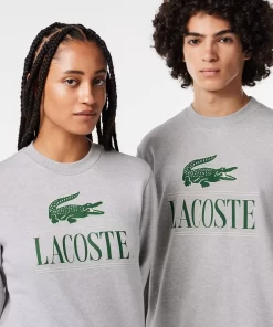 Lacoste Sweatshirts>Jogger Sweatshirt Aus Baumwoll-Fleece Mit Logo Heidekraut Grau Cca