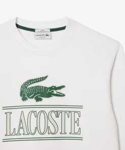 Lacoste Sweatshirts>Jogger Sweatshirt Aus Baumwoll-Fleece Mit Logo Weis 001