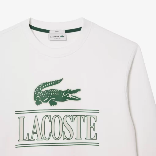 Lacoste Sweatshirts>Jogger Sweatshirt Aus Baumwoll-Fleece Mit Logo Weis 001