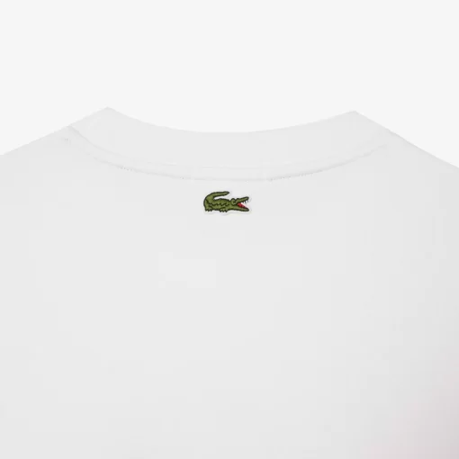 Lacoste Sweatshirts>Jogger Sweatshirt Aus Baumwoll-Fleece Mit Logo Weis 001