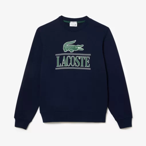 Lacoste Sweatshirts>Jogger Sweatshirt Aus Baumwoll-Fleece Mit Logo Navy Blau 166