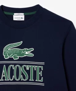 Lacoste Sweatshirts>Jogger Sweatshirt Aus Baumwoll-Fleece Mit Logo Navy Blau 166