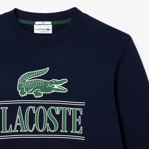 Lacoste Sweatshirts>Jogger Sweatshirt Aus Baumwoll-Fleece Mit Logo Navy Blau 166