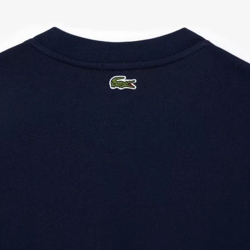 Lacoste Sweatshirts>Jogger Sweatshirt Aus Baumwoll-Fleece Mit Logo Navy Blau 166