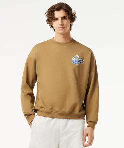 Lacoste Sweatshirts>Jogger-Sweatshirt Aus Baumwolle Mit Aufnaher Braun Six