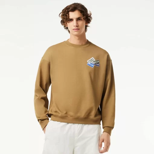 Lacoste Sweatshirts>Jogger-Sweatshirt Aus Baumwolle Mit Aufnaher Braun Six