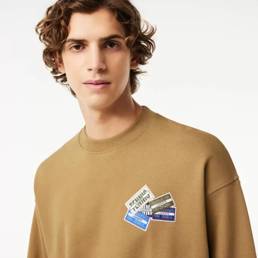 Lacoste Sweatshirts>Jogger-Sweatshirt Aus Baumwolle Mit Aufnaher Braun Six